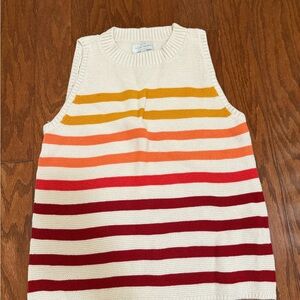 Lucky‎ Brand Striped Sleeveless Knit Top size small